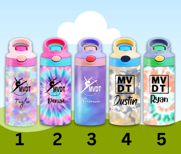 12oz Kids Water Bottle - 5 Designs Personalized